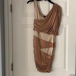 Bebe size small gold short dress